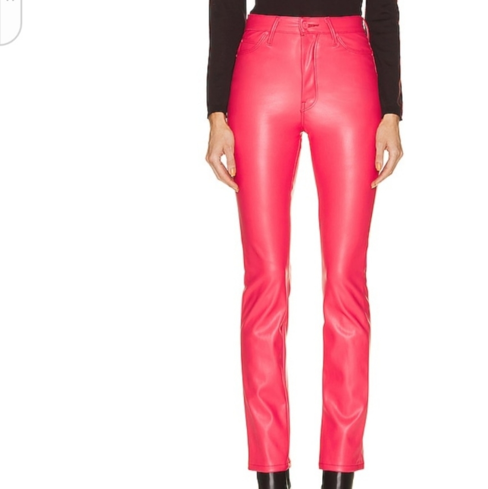 MOTHER Faux Leater Dazzler Skimp Pant New Size 25 And 26